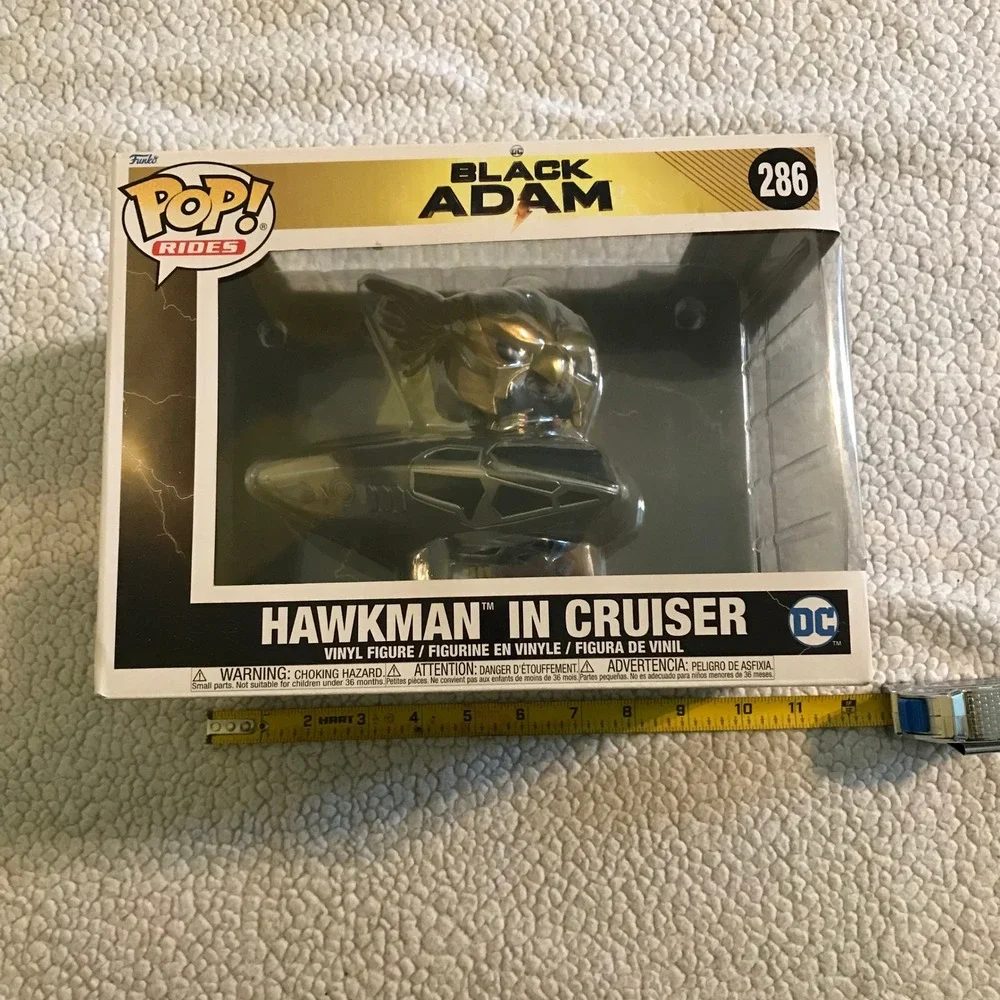 Funko Pop Rides Black Adam Hawkman in Cruiser 286 DC Vinyl Figure Gold Hero